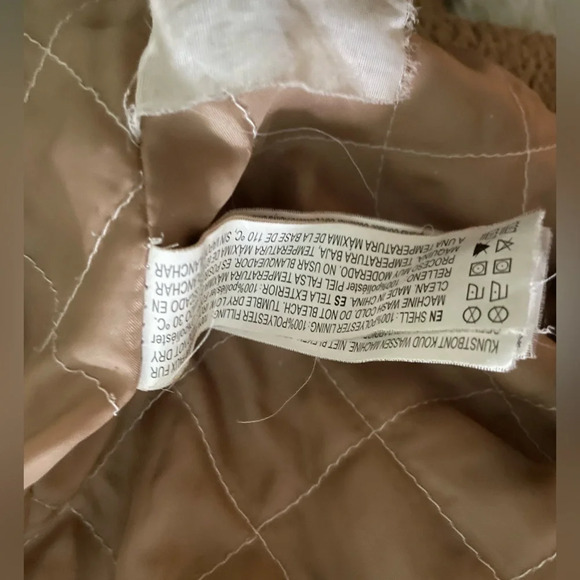 Sz L Men forever21 FOREVER 21 Fleece Zip Up Coat Jacket Men's Large Camel Tan - Picture 5 of 5